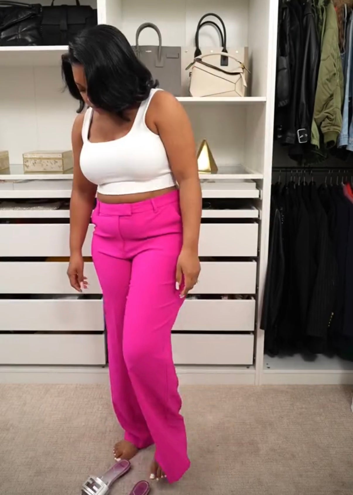 The SculptFit  High-Waist Tailored Pants