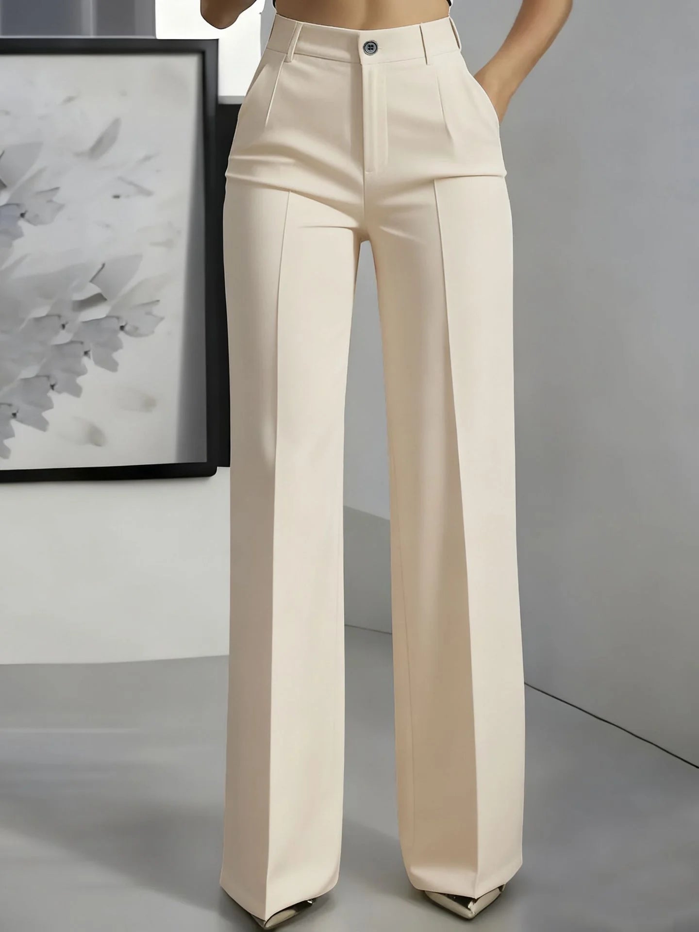 High-Waist Tailored Straight-Leg Pants – Minimalist Power Silhouette